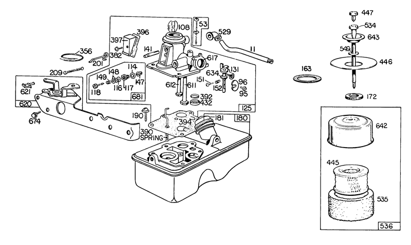 Engine Briggs and Stratton Model 110908 0492 01