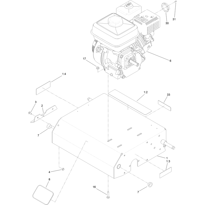 Frame and Engine Assembly