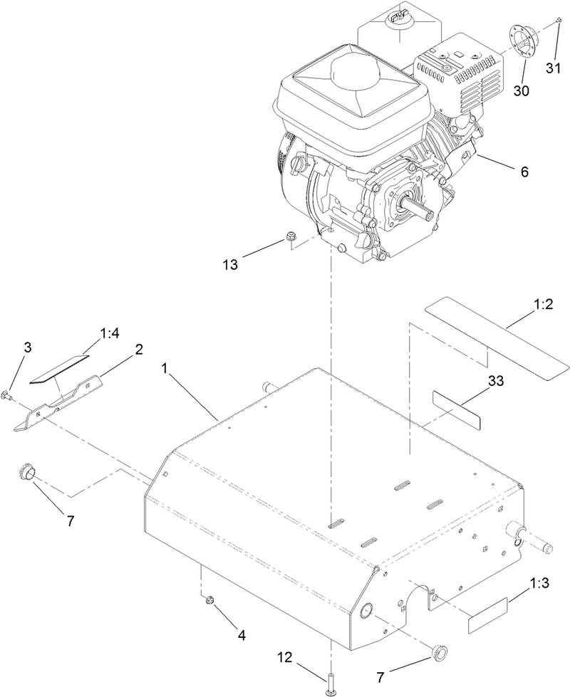 Engine and Frame Assembly