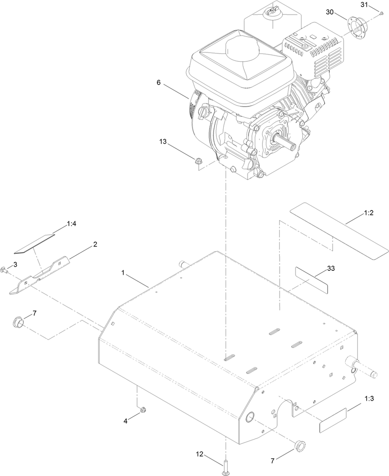 Engine and Frame Assembly