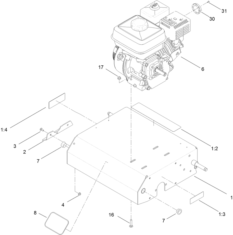 Frame and Engine Assembly