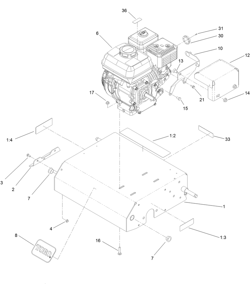 Frame and Engine Assembly