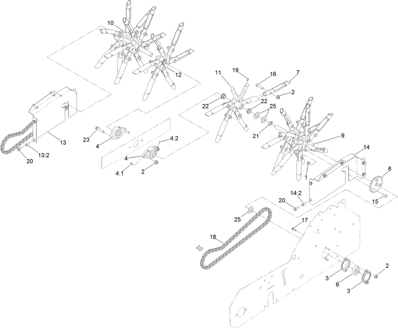 Tine Wheel Drive Assembly