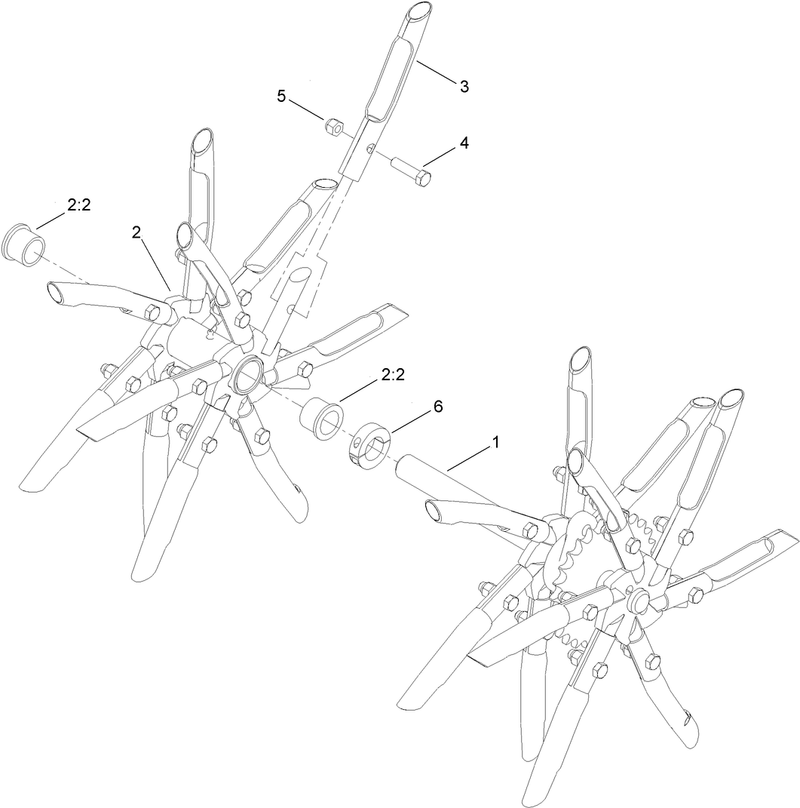 LH Tine Wheel Assembly No 116 6739