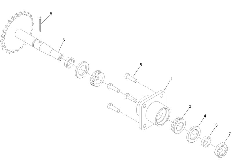 Axle and Bearing Assembly No 116 9545