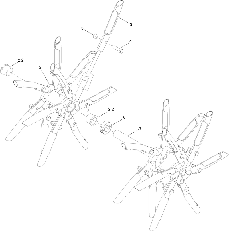 LH Tine Wheel Assembly No 116 6739