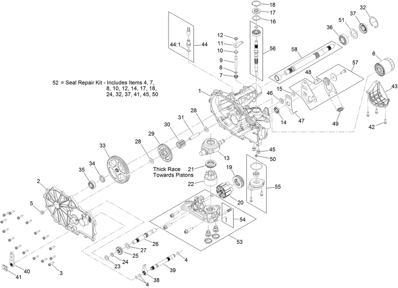 LH Transaxle Assembly No 116 9713
