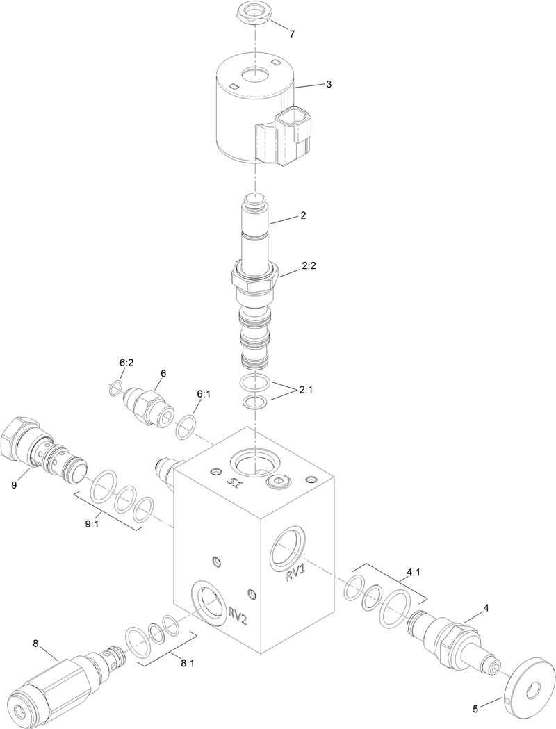 Manifold WCheck and Relief Valve Assembly No 116 9549