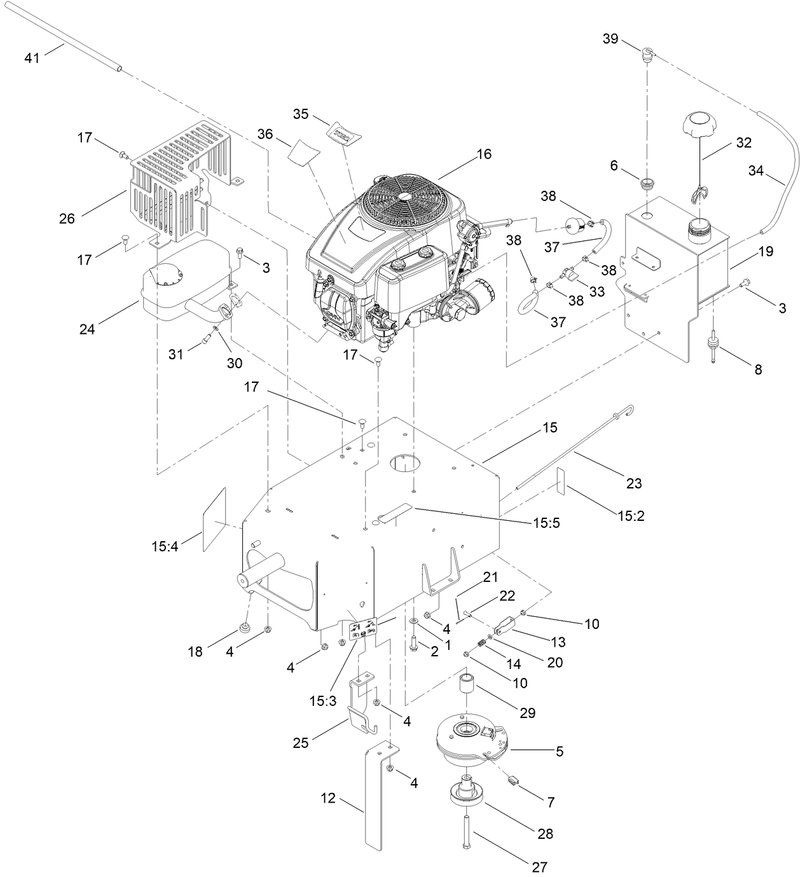 Engine and Frame Assembly