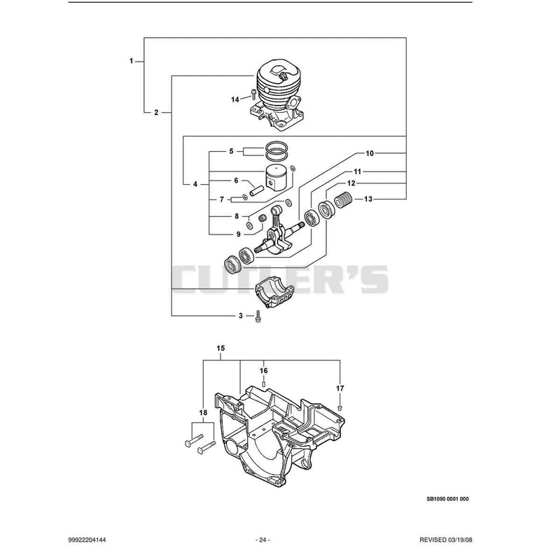 Engine, Short Block -- SB1080, Engine Cover