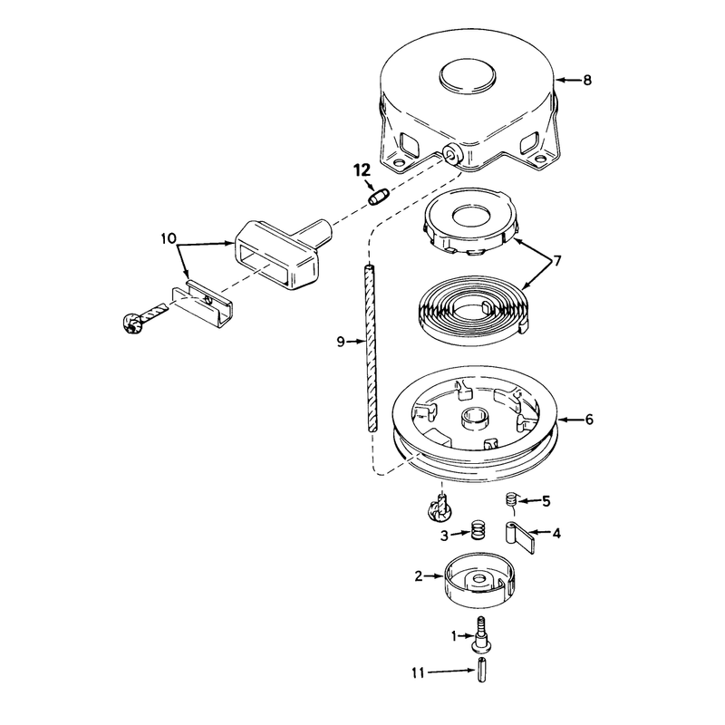 Rewind Starter No 590420a
