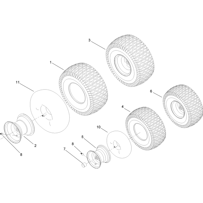 Front and Rear Wheel Assembly