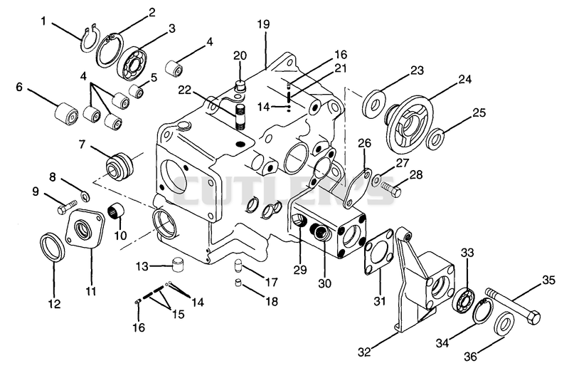 NUMBER TWELVE - TRANSMISSION CASE ASSY - 066, 067, 068, 069 - G SERIES