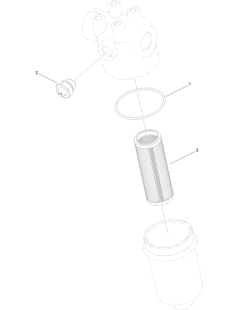 Hydraulic Fluid Filter Assembly No AU8FL20024