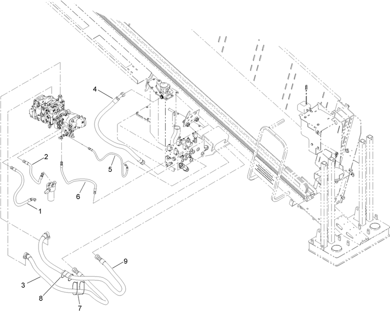 Main Frame Hydraulic Hose Assembly No 3