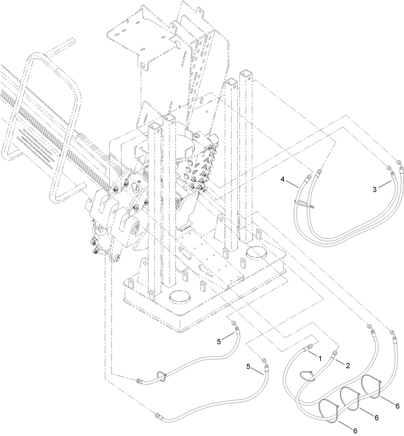 Thrust Frame Hydraulic Hose Assembly No 2