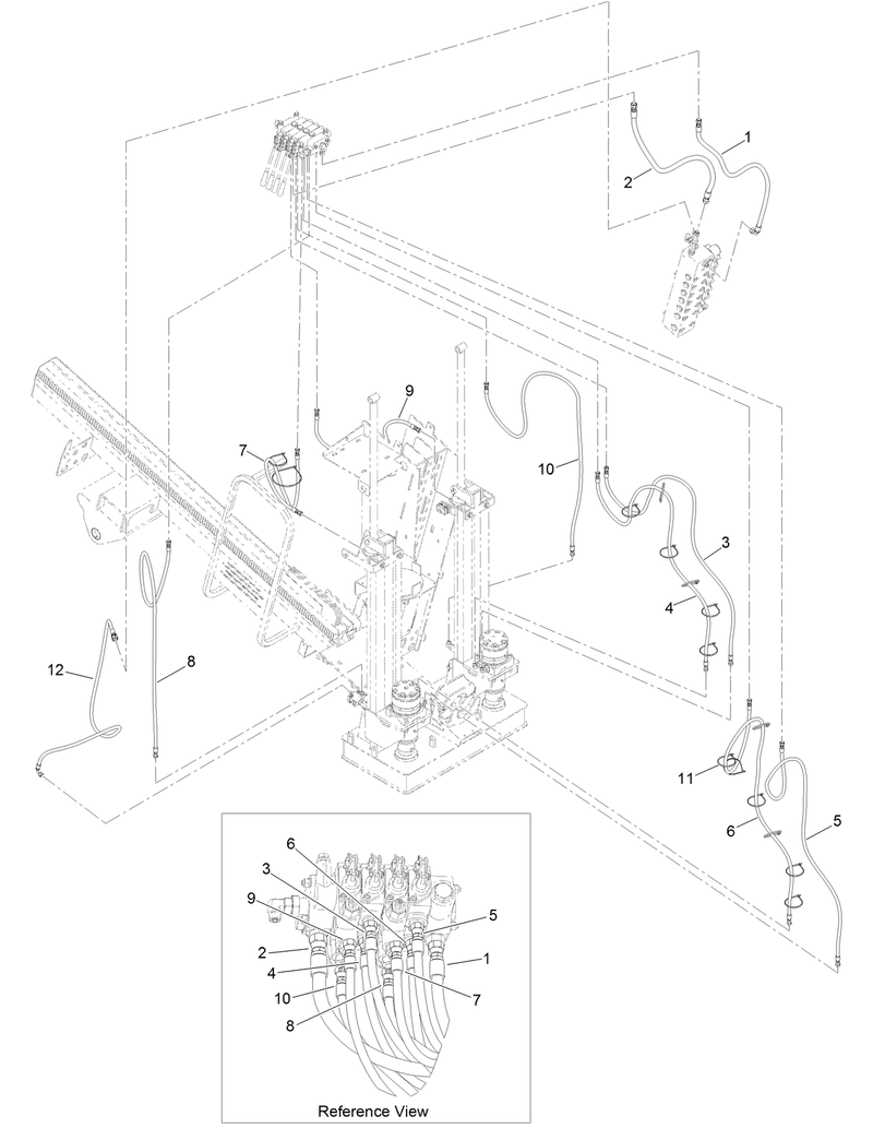 Thrust Frame Hydraulic Hose Assembly No 3