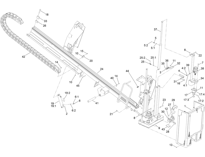 Thrust Frame and Stakedown Assembly