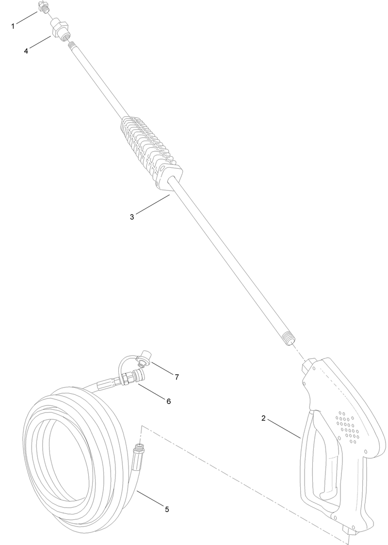 Wash Down Wand Assembly No 127 0991