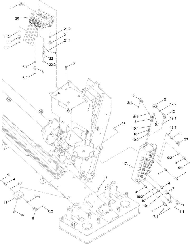 9 Section and 4 Spool Valve Assembly