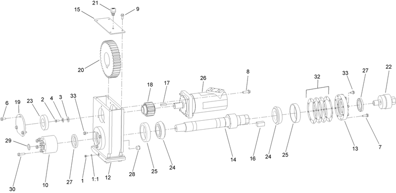 Rotary Gearbox Assembly No 125 4512