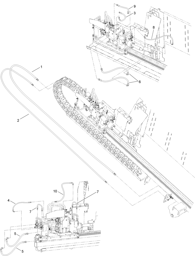 Thrust Frame Hydraulic Hose Assembly No 1