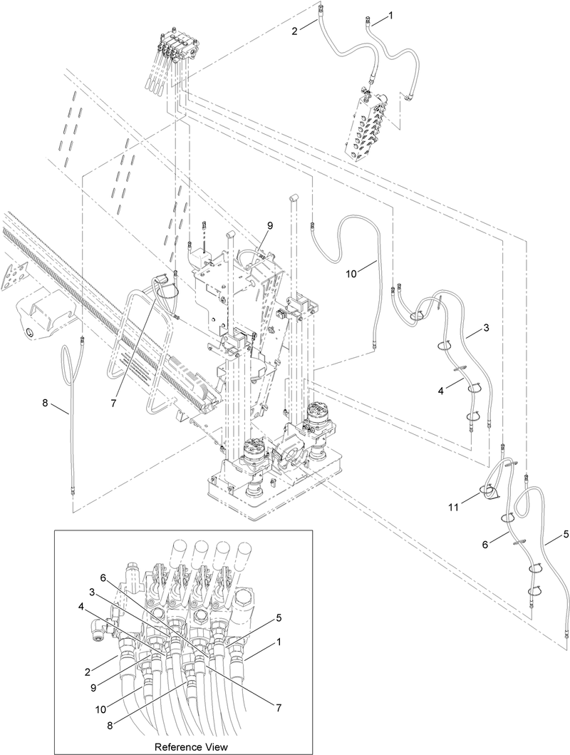 Thrust Frame Hydraulic Hose Assembly No 3