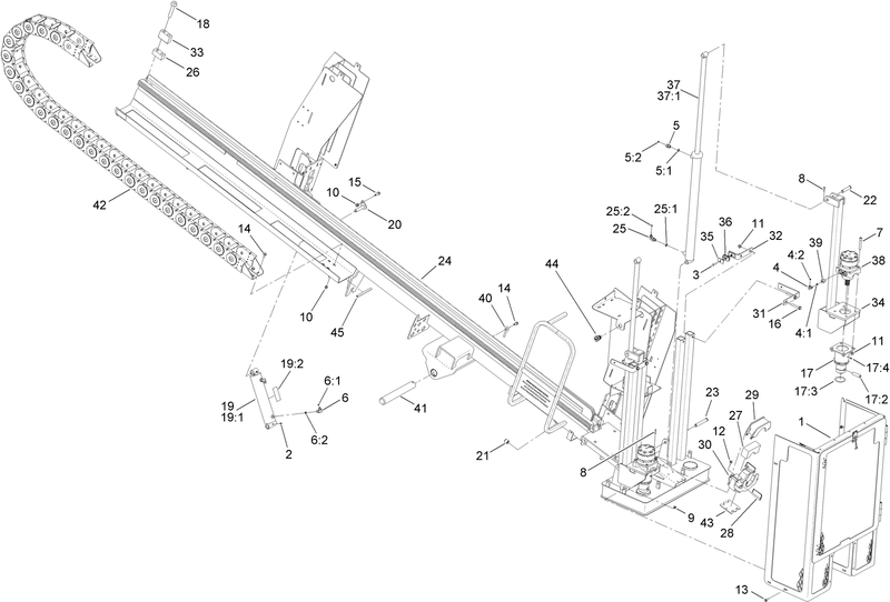 Thrust Frame and Stakedown Assembly