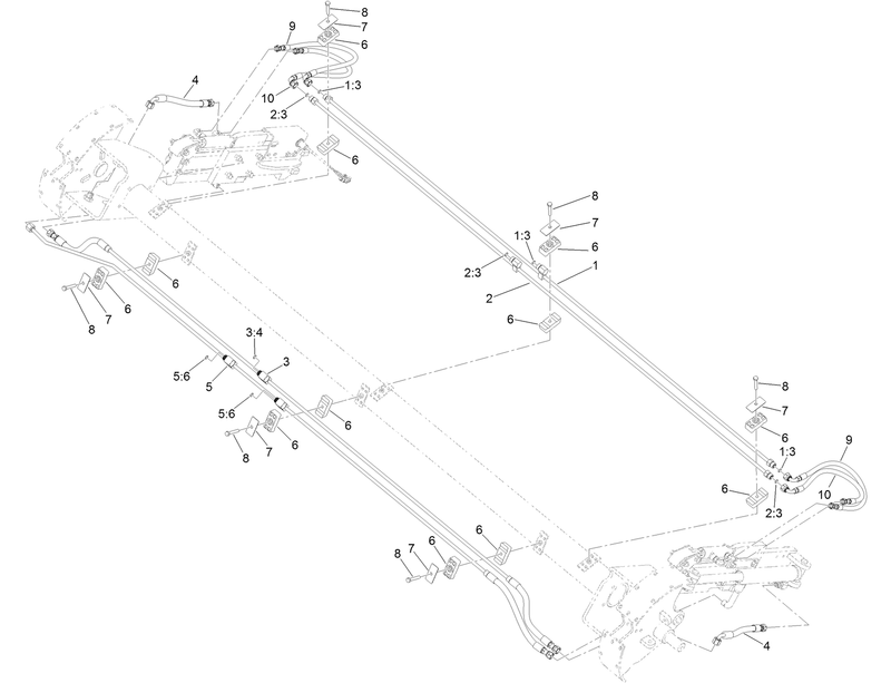 Arm Extension and Grippers Hydraulic Hose and Tube Assembly