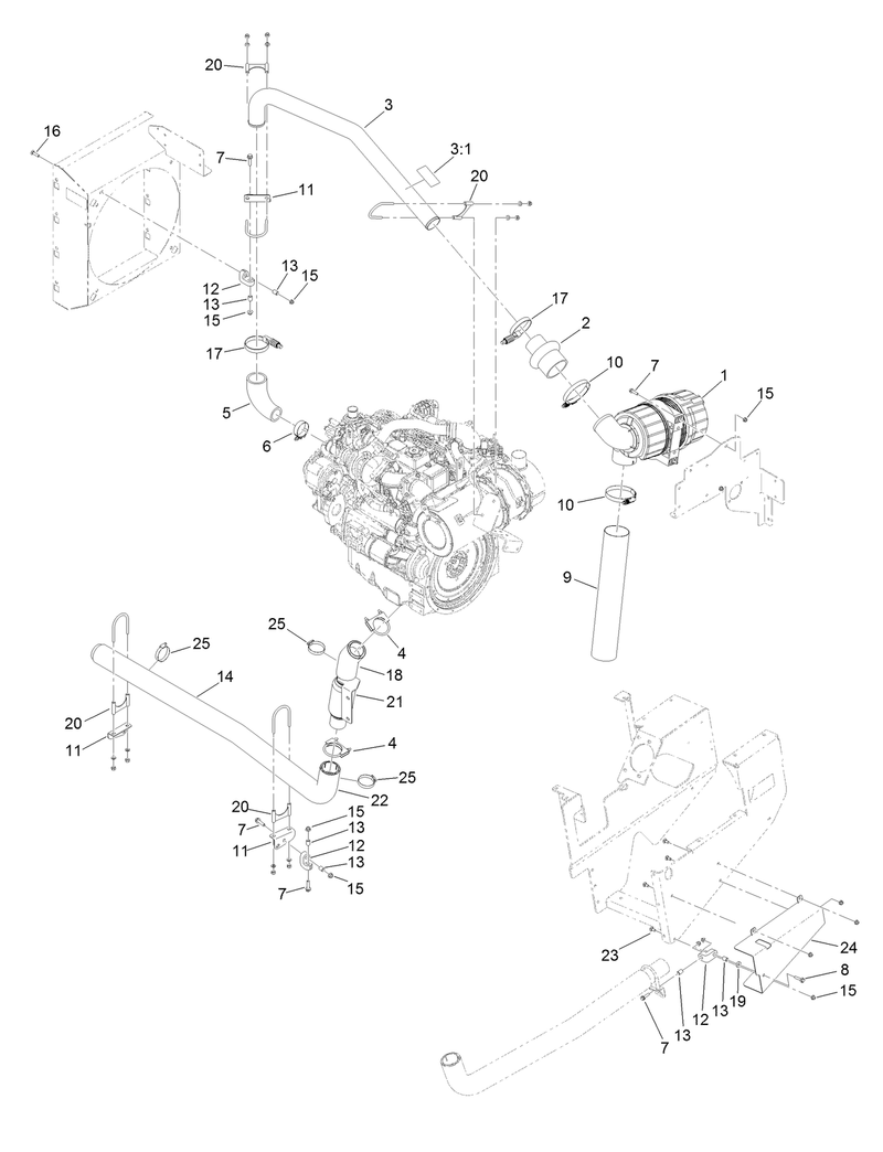 Engine Intake and Exhaust Assembly