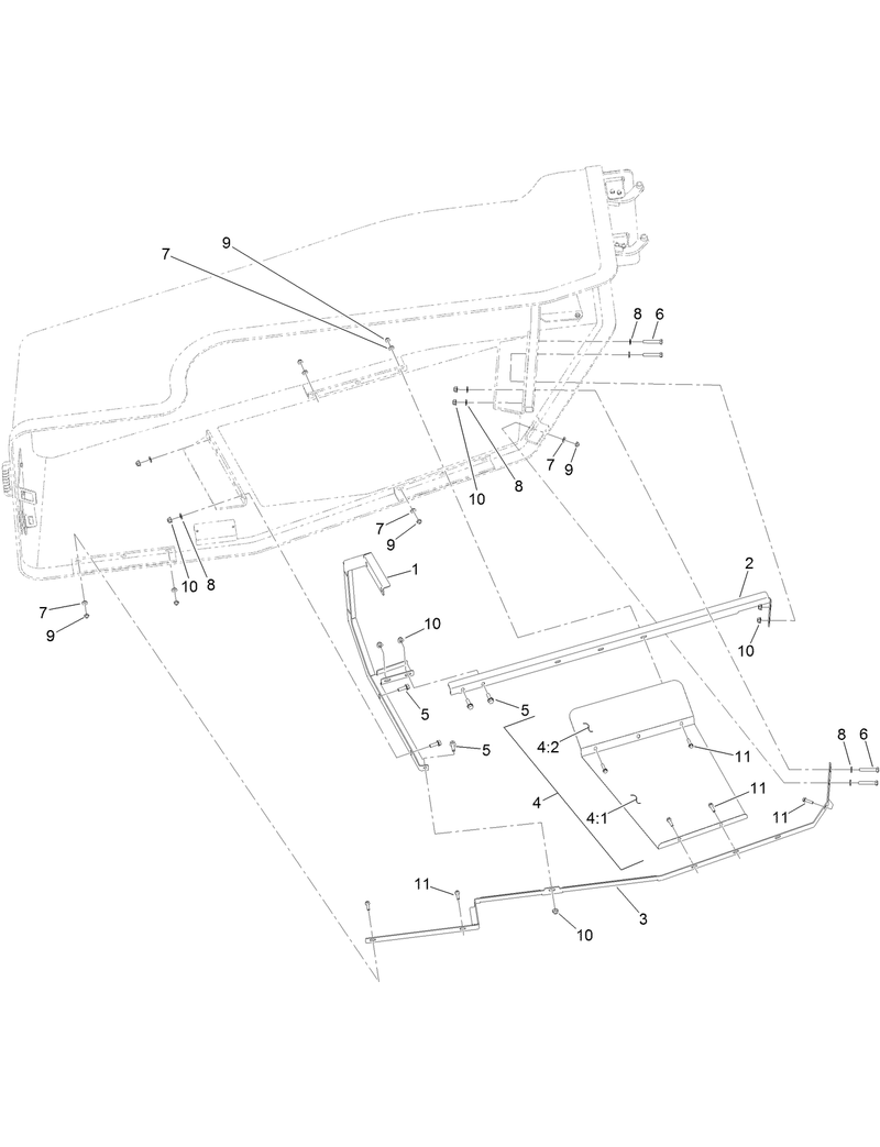 Front Hood Support Assembly No 133 9530
