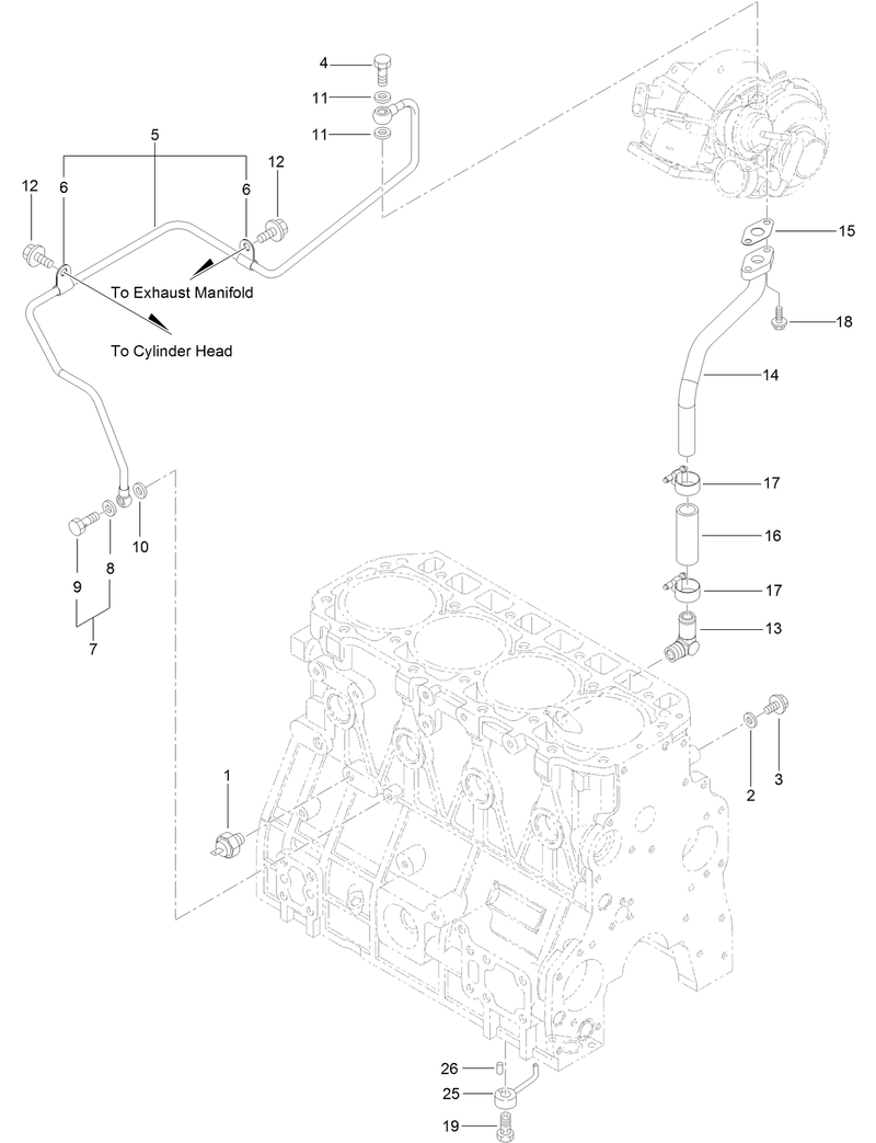 Lubrication Oil Pipe Assembly