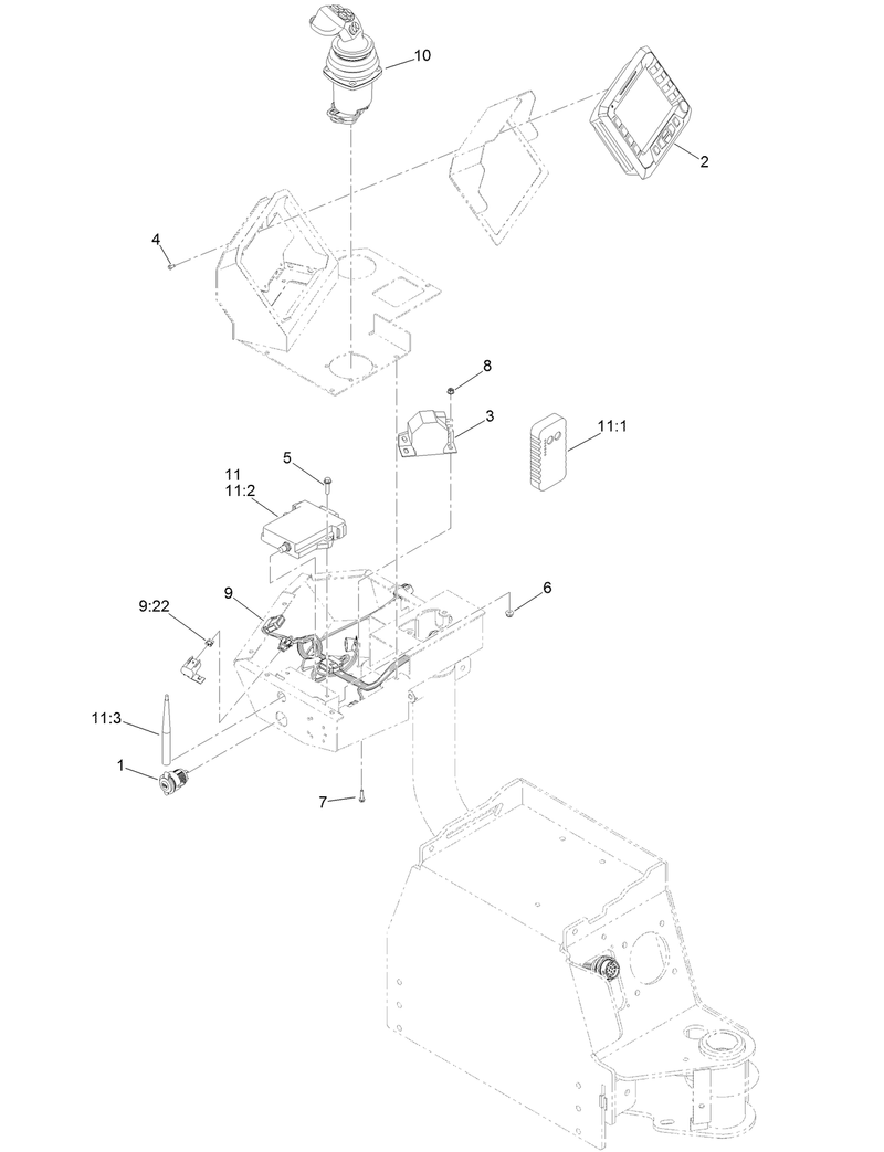 Right Console Operator Controls Assembly