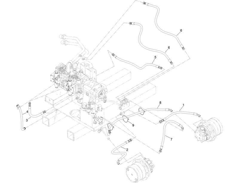 Rotary Charge Check Manifold Hydraulic Hose Assembly