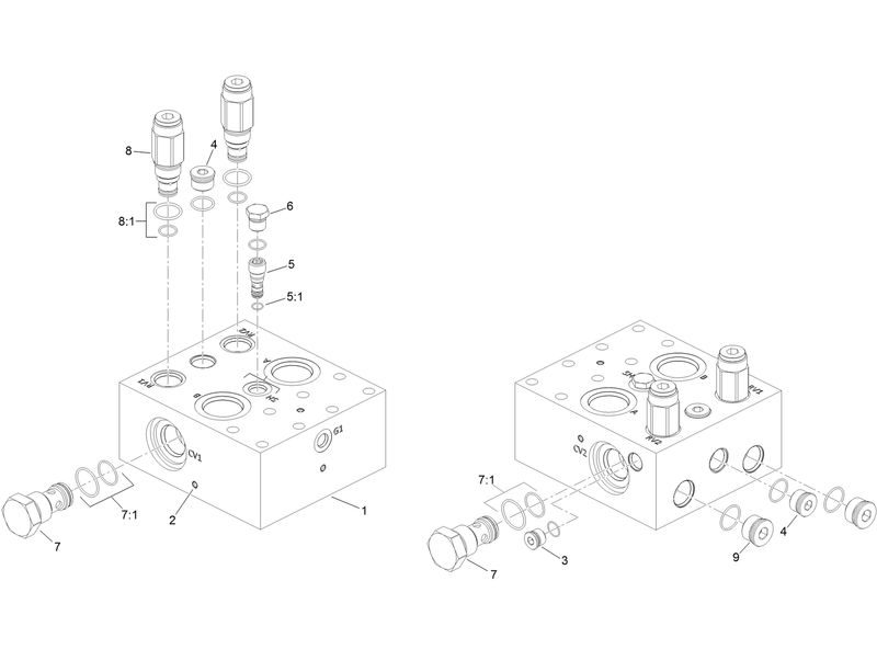Rotary Relief Manifold Assembly No 133 5961