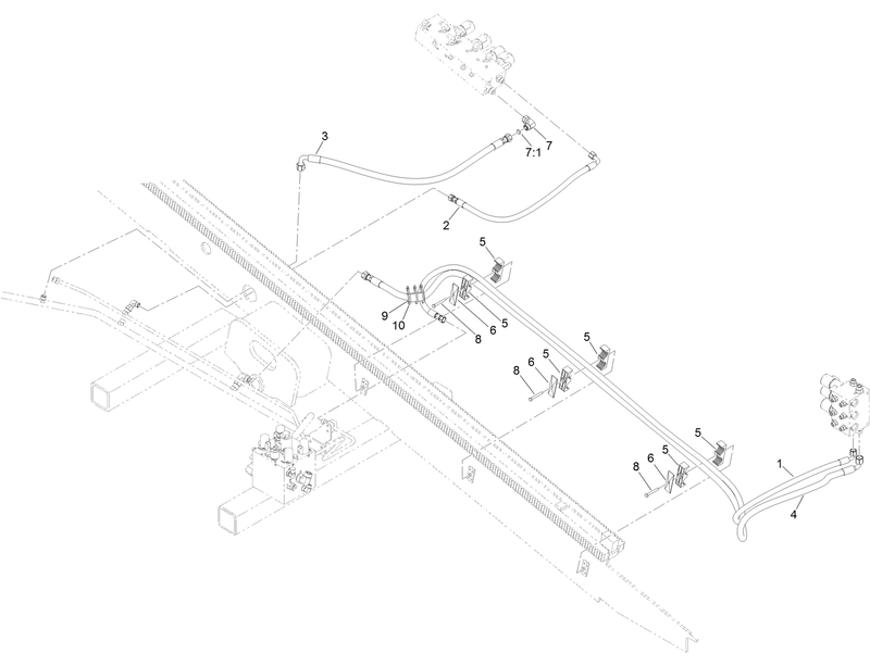 Traction Manifold and Loading Manifold Hydraulic Hose Assembly