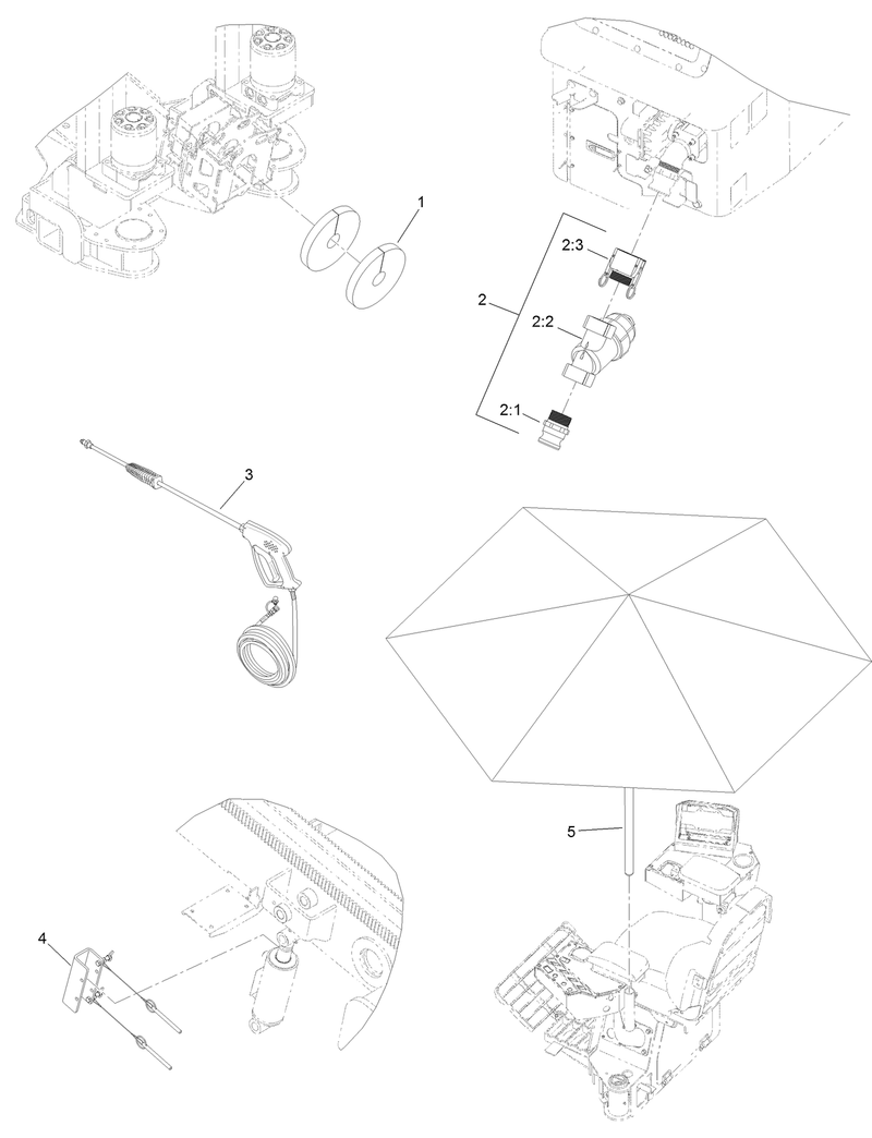 Wash Wand Cylinder Lockout Strainer and Split Wiper Assembly