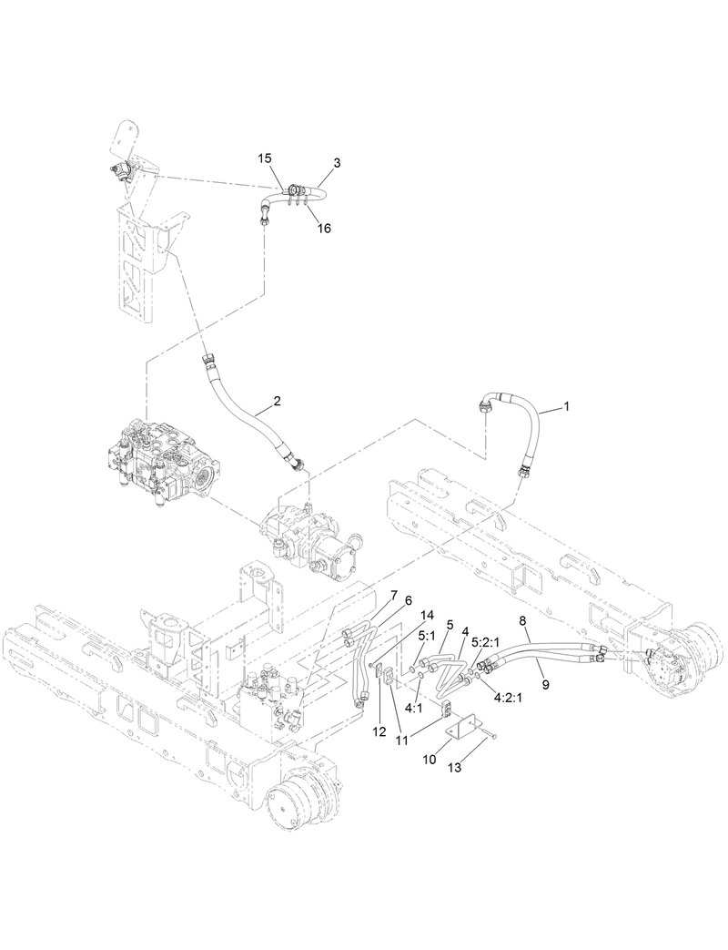 Wheel Motor Hydraulic Hose Assembly