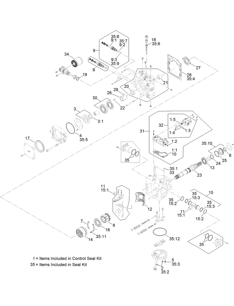 Hydraulic Pump Assembly No AU116307
