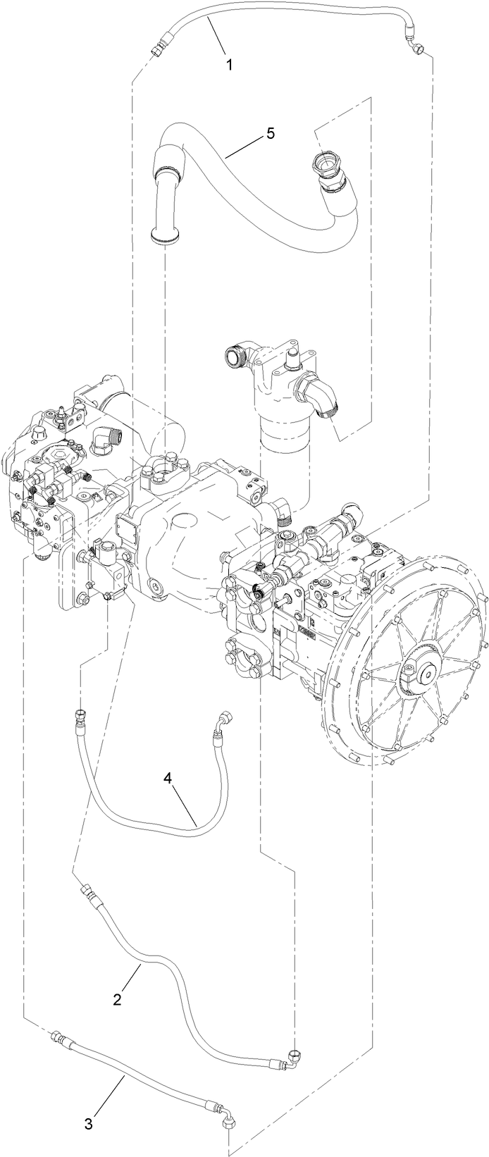 Hydraulic Pump Hose Assembly No 2