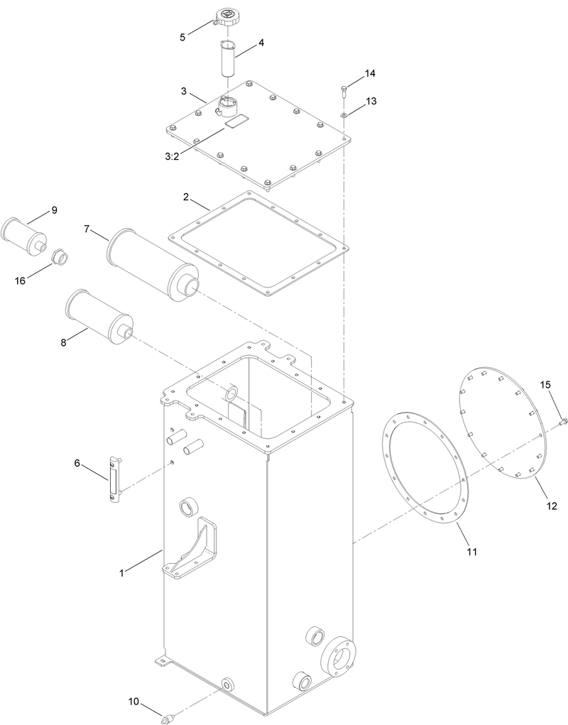 Hydraulic Tank Assembly No AU116143