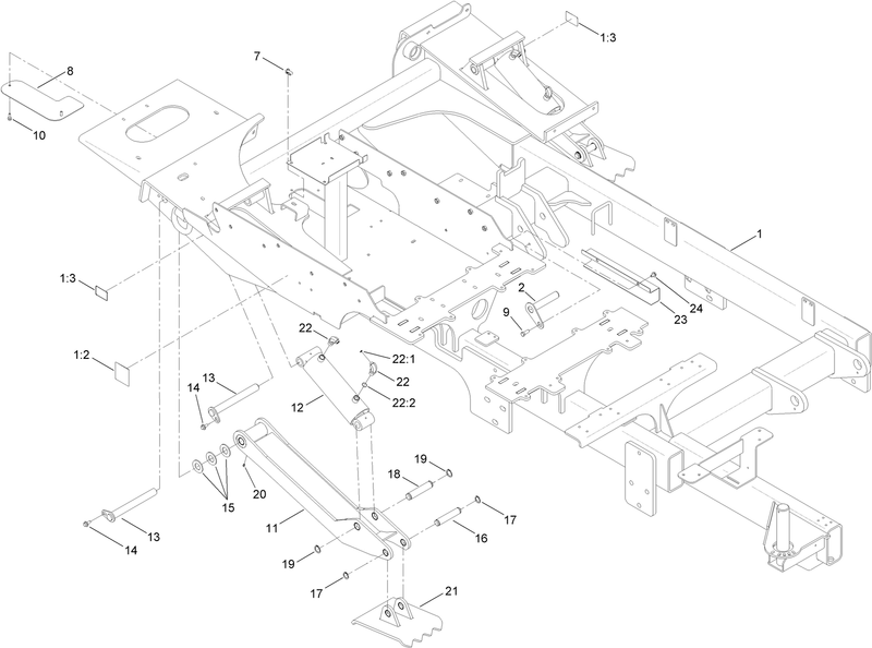 Main Frame and Stablizer Assembly