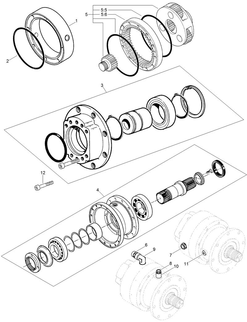 Planetary Gearbox Assembly No AU8GB80063