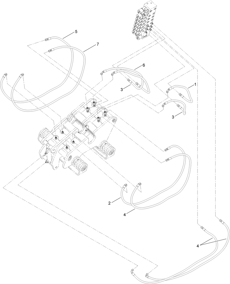 Thrust Frame Hydraulic Hose Assembly No 2