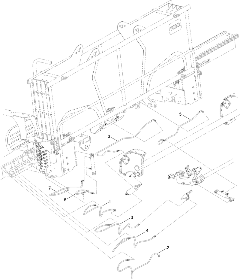 Thrust Frame Hydraulic Hose Assembly No 3