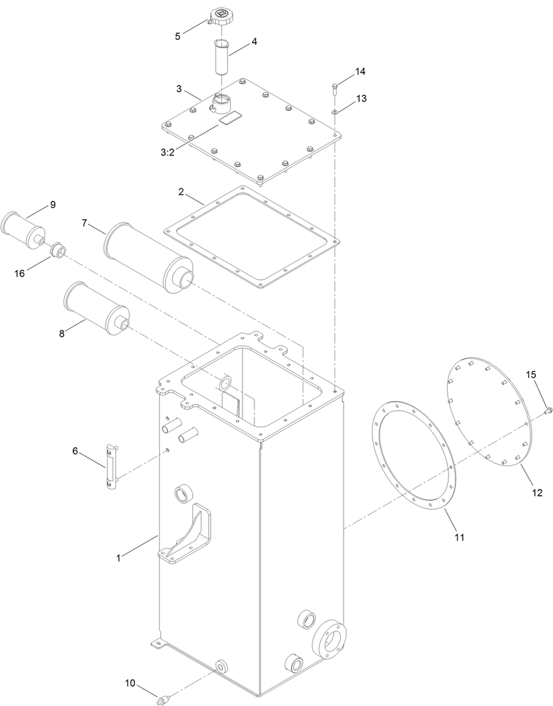 Hydraulic Tank Assembly No AU116143
