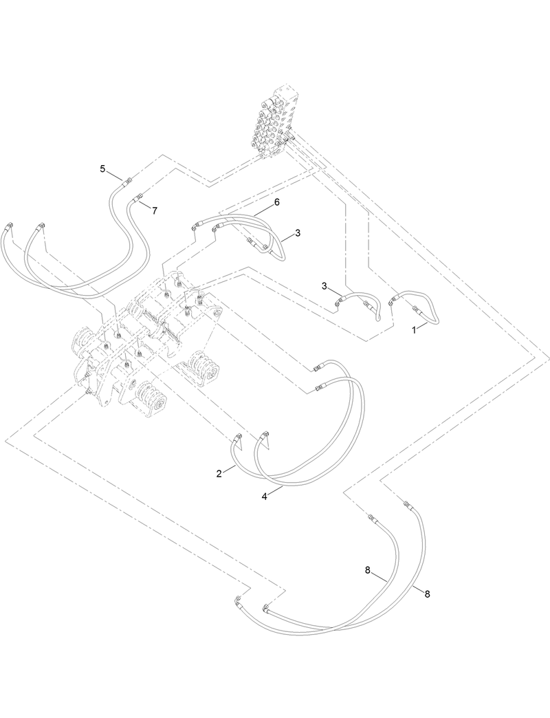 Thrust Frame Hydraulic Hose Assembly No 2