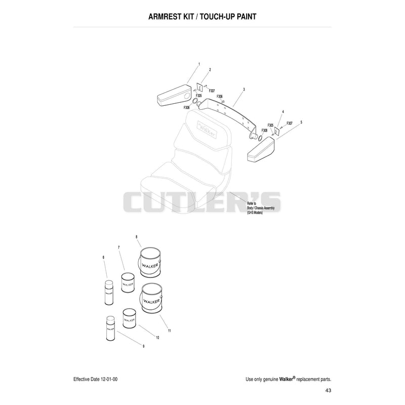 Armrest Kit Touch Up Paint