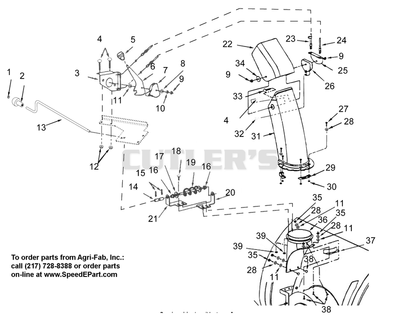 Snow Chute and Chute Crank
