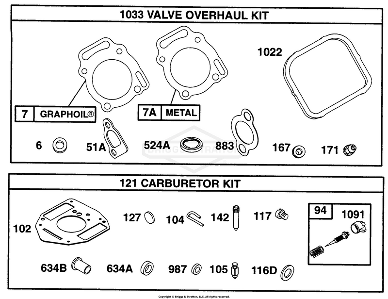 Valve Kit, Carb Kits
